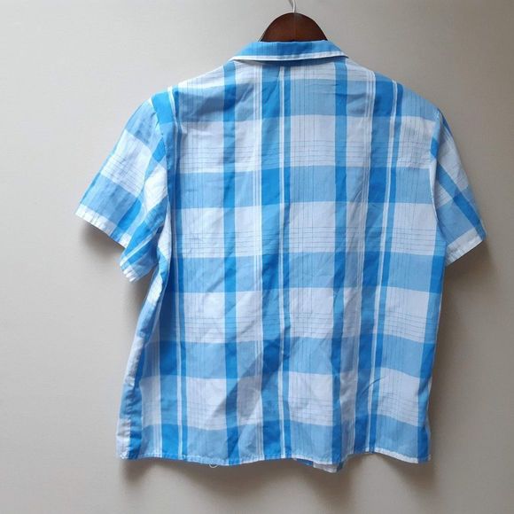 vintage soft plaid blouse - Picture 4 of 4